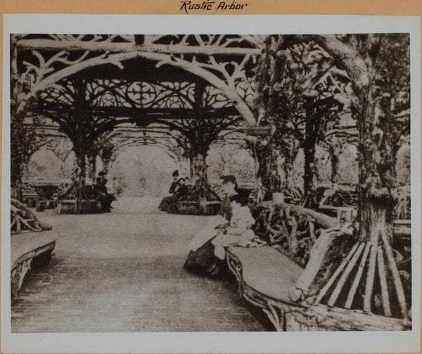 Manhattan: Central Park - Rustic Arbor., 1864