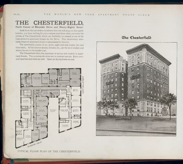 The Chesterfield. North Corner of Riverside Drive and Ninety-eighth Street., 1910-03