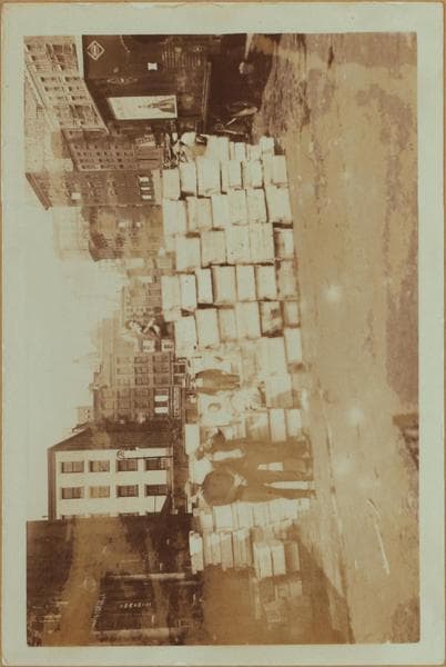 Strikes and demonstrations - Fish dealers - [Fulton fish market.], 1934