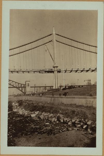 Bridges - Triborough Bridge - [Bridge tower - Astoria Park, Queens.], 1935