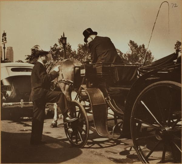 Transportation - Horse-drawn open barouche., 1938