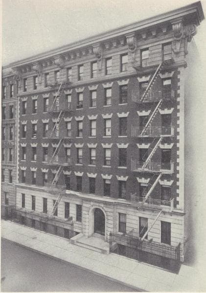 The Florentine, 540-542 West 124th Street; Plan of first floor; Plan of upper floors., 1908
