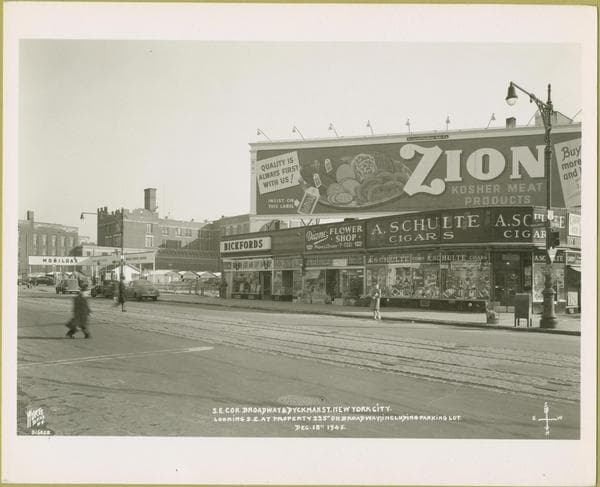 Broadway #225 - Dyckman Street, looking southeast, 1945-12-18
