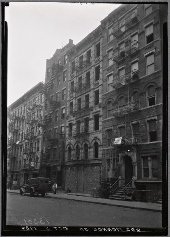 Vacant tenements: 283-288 Monroe St - Jackson St, Manhattan, 1934