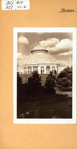 Bronx: Bronx Park - Central Dome - Botanical Garden., 1938; 1938-05-12