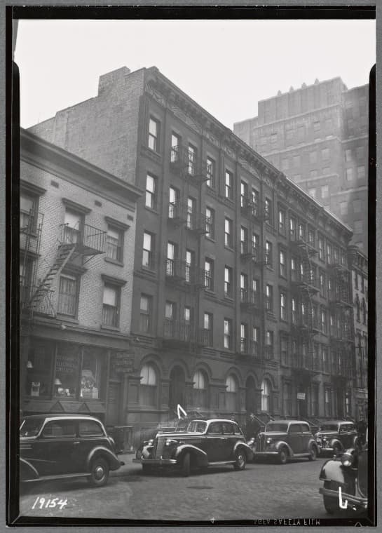Tenements; S. Edw. Eaton & Co Electrical Contractors: 591 Hudson St-Bethune St-Bank St.?, Manhattan, 1938