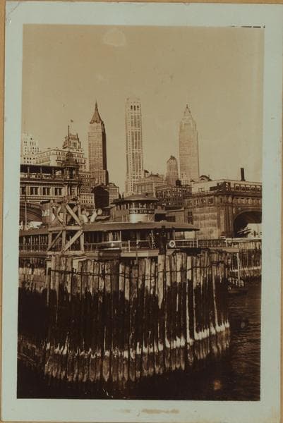 East River - Pier 1 - Battery Park, Manhattan - [Bank of Manhattan - City Bank-Farmers Trust Company - 60 Wall Street Tower.], 1930–1938