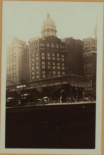 Bridges - Brroklyn Bridge - [Manhattan termination at City Hall park]., 1935