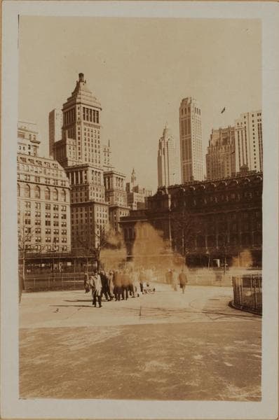 Manhattan: Battery Park - [Northward view to Broadway.], 1932–1933