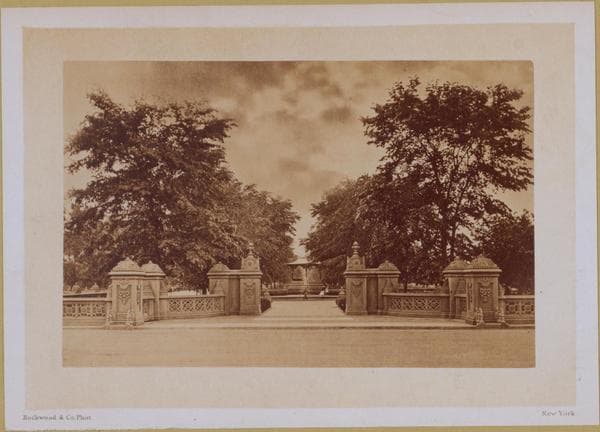 Manhattan: Central Park - The Mall; Paleozoic Museum., 1869