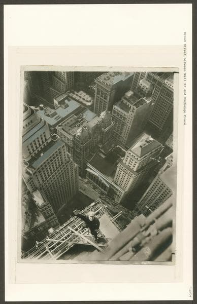Broad Street between Wall Street and Exchange Place, 1936