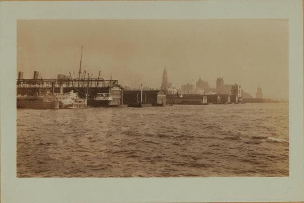 North (Hudson) River - Shore and Skyline - Manhattan - Battery - 14th Street., 1926