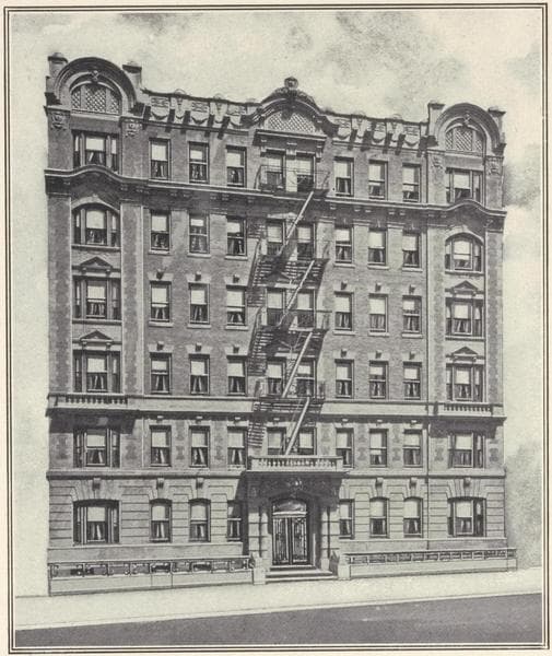 The St. Louis, 319 West 94th Street; Plan of first floor; Plan of upper floors., 1908