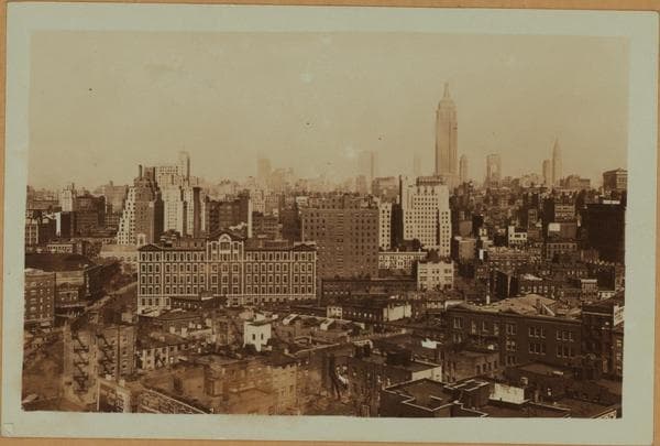 General view - Christopher Street - Northeast. [Manhattan: Park Row - Centre Street ; 45 Christopher Street.], 1932–1934