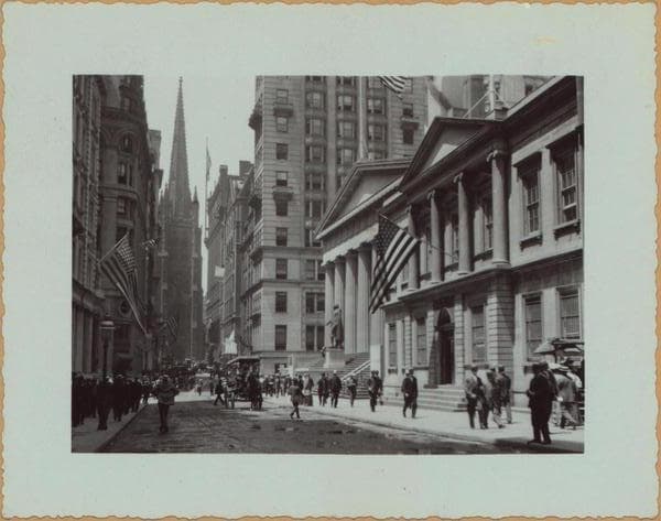 Manhattan: Wall Street - Nassau Street, 1937