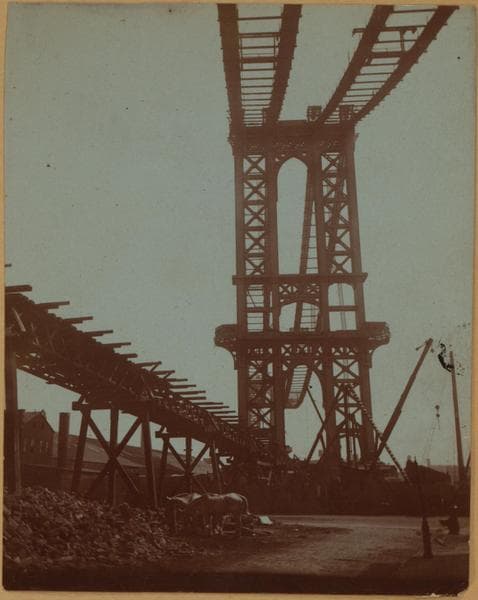 Bridges - Manhattan Bridge - [Construction.], 1908