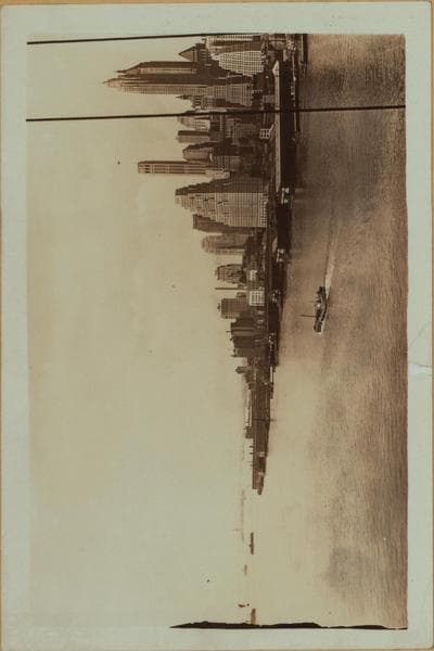 East River - Shore and skyline of lower Manhattan - South Ferry - Williamsburg Bridge - John Street - [Piers 16 to 11 and 9 to 6.], 1932–1935