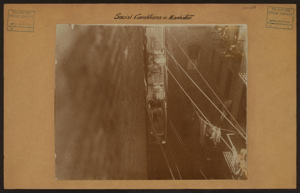 Social conditions - [Rear view of buildings.], 1923
