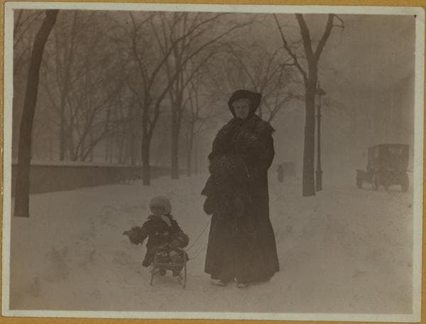 Snowstorms - Near Central Park., 1909