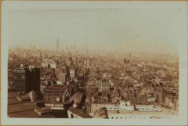 General view - Centre Street - Northeast. [Manhattan: Park Row - Centre Street ; Municipal Building.], 1931–1932