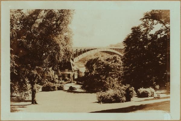 Bridges - Henry Hudson Bridge - [View of the bridge over Harlem River, linking Spuyten Duyvil Hill, Bronx with Inwood Hill Park, Manhattan.], 1937