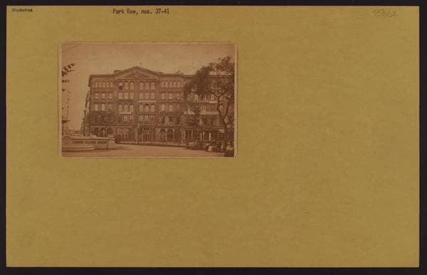 Manhattan: Park Row - Church Street, 1875