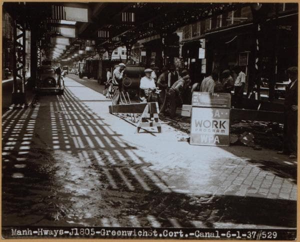 Manhattan: Greenwich Street - Barclay Street, 1937