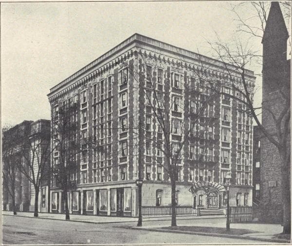 Temple Hall, Lenox Avenue and 121st Street; Plan of first floor; Plan of upper floors., 1908