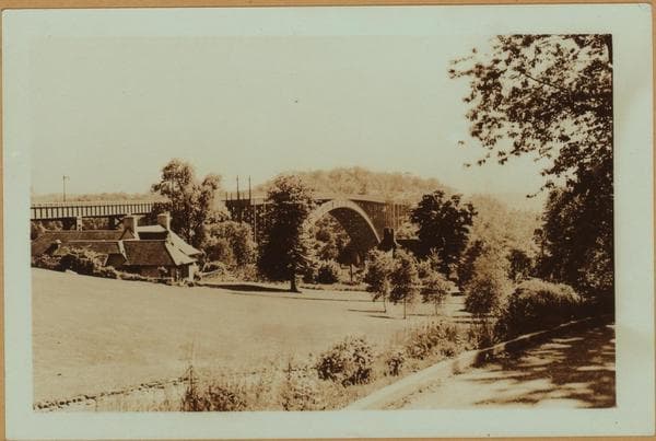 Bridges - Henry Hudson Bridge - [View of the bridge over Harlem River, linking Spuyten Duyvil Hill, Bronx with Inwood Hill Park, Manhattan.], 1937