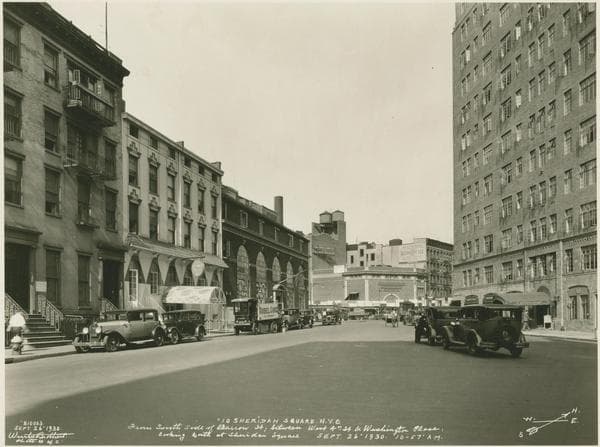 Sheridan Sq. #10 - Barrow Street - Washington Place looking north, 1930-09-26