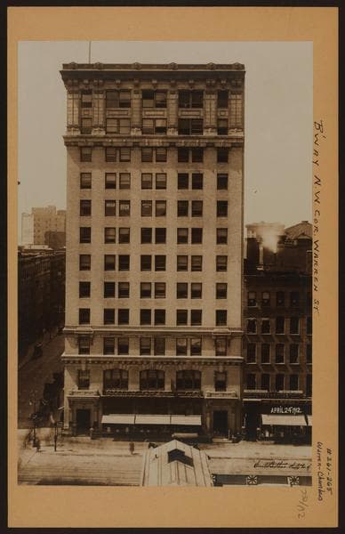 Manhattan: Broadway - Warren Street, 1912