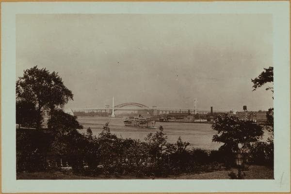 Bridges - Triborough and Hell Gate Bridges - [East River - Carl Schurz Park.], 1936–1937