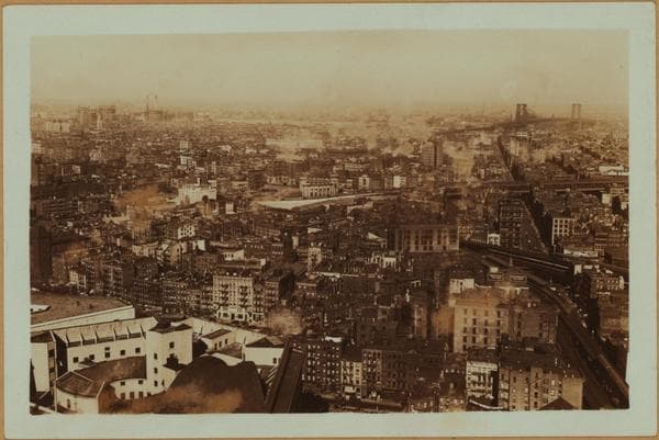 General view - Centre Street - Northeast. [Manhattan: Park Row - Centre Street ; Municipal Building.], 1931–1932