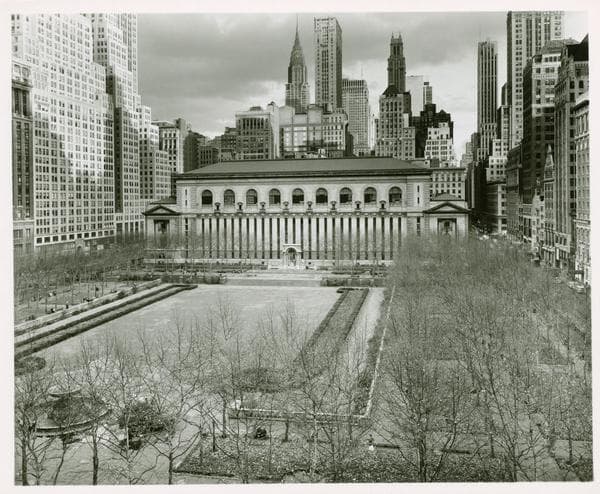 Parks - Bryant Park - looking west from 40th Street, 1957