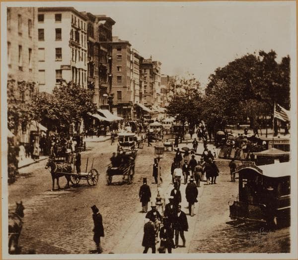 Manhattan: Broadway - Park Row, ca. 1860