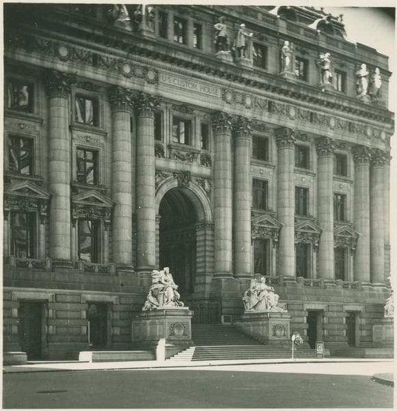 Bowling Green between State Street and Whitehall Street, 1954