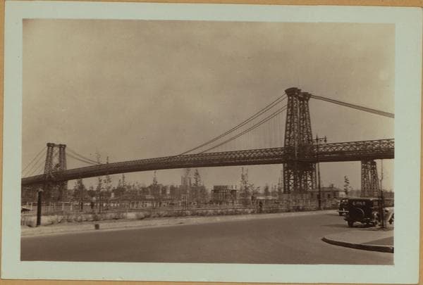 Bridges - Williamsburg Bridge - [View of the bridge from Stanton and Rivington Streets.], 1939