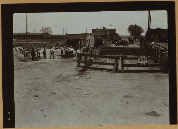 Public Works - [Brooklyn - Jamaica Bay - W.P.A. [Works Progress Administration] sewer project.], 1936