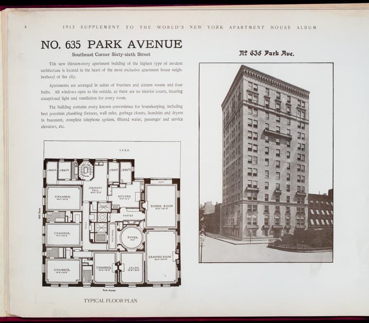 No. 635 Park Avenue. Southeast Corner Sixty-sixth Street., 1913