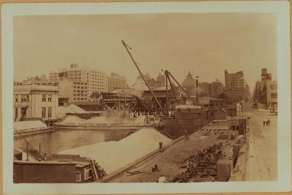 North (Hudson) River - Piers 92 and 93 [New York State Barge Canal Terminal.], 1931