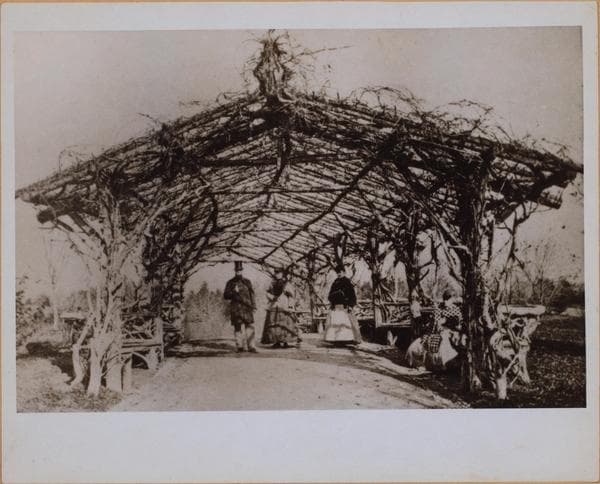 Manhattan: Central Park - Rustic Arbor., 1864