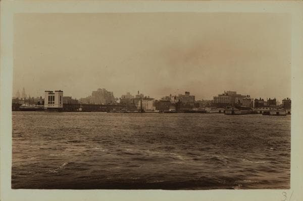 North (Hudson) River - Manhattan - Canal Street area - Battery - 14th Street - [Holland Tunnel Ventilation Building.], 1932–1940