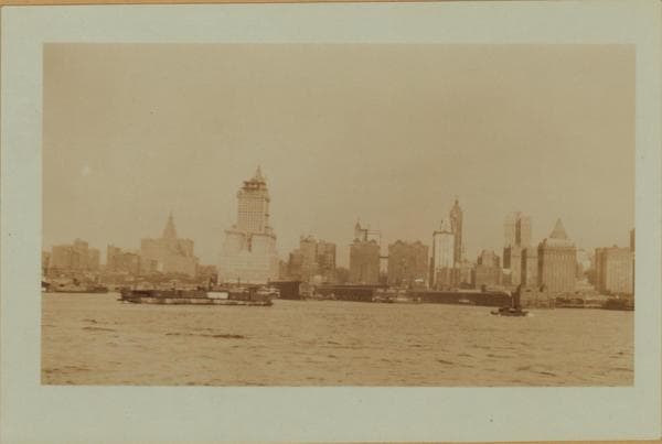 North (Hudson) River - Shore and skyline - Manhattan - Battery - 14th Street., 1925