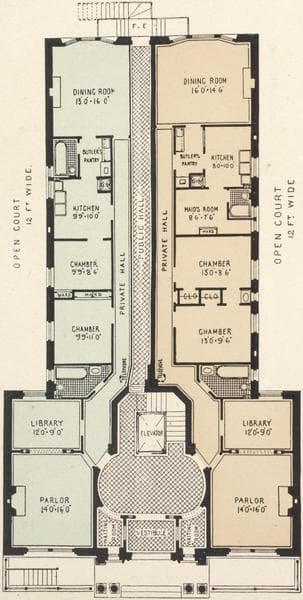The Rochambeau, 1858-1860 Seventh Avenue; Plan of first floor; Plan of upper floors., 1908