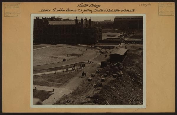 Colleges and Universities - Hunter College - Golden Avenue E. between Bedford Park Boulevard and W. 195th Street - Bronx., 1936