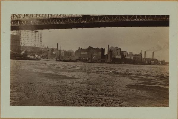 Bridges - Queensboro [Queensborough] Bridge - [Waterfront scene.], 1926
