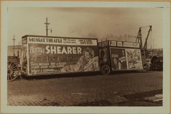 Advertisements - [Advertising signs and billboards] - Advertising Broadway Theater District., 1930