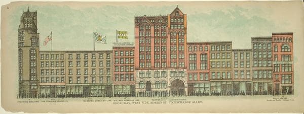 Broadway, West Side. Morris St. to Exchange Alley.