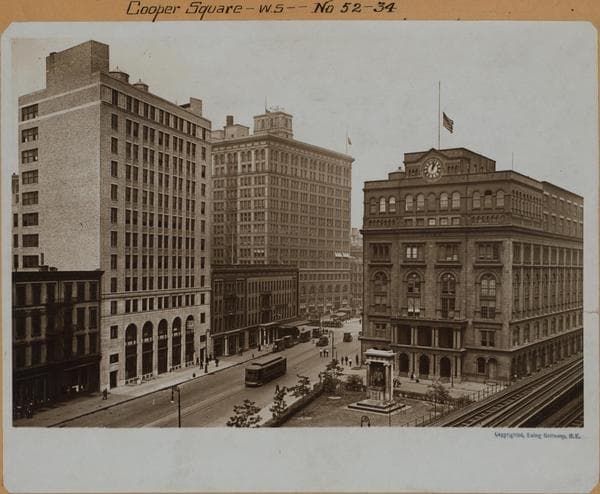 Manhattan: Cooper Square (North) - [Astor Place], 1925