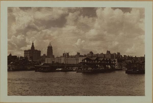 East River - Manhattan - Pier 30 - South Street - Market and Pike slips - [Manhattan Bridge]., 1932–1934